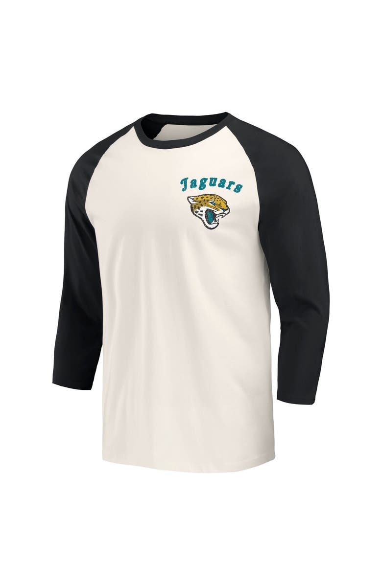 Darius Rucker Collection by Fanatics Men's Darius Rucker Collection by Fanatics Black/White Jacksonville Jaguars Raglan 3/4 Sleeve T-Shirt, Alternate, color, 