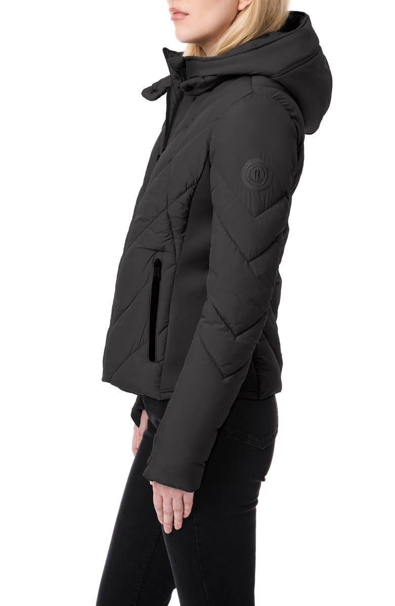 Bernardo Chevron Quilted Lightweight Puffer Jacket, Alternate, color, 