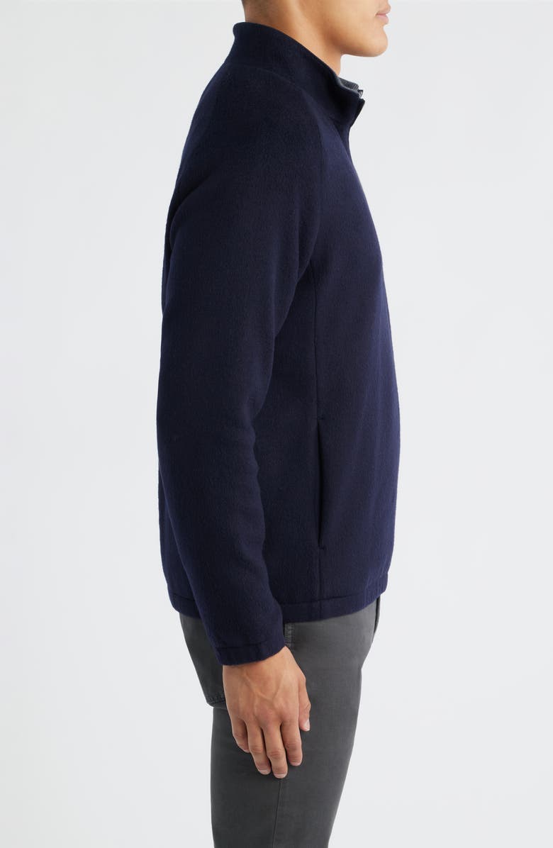 Peter Millar Crown Crafted Flex Merino Wool Quarter Zip Pullover, Alternate, color, Navy