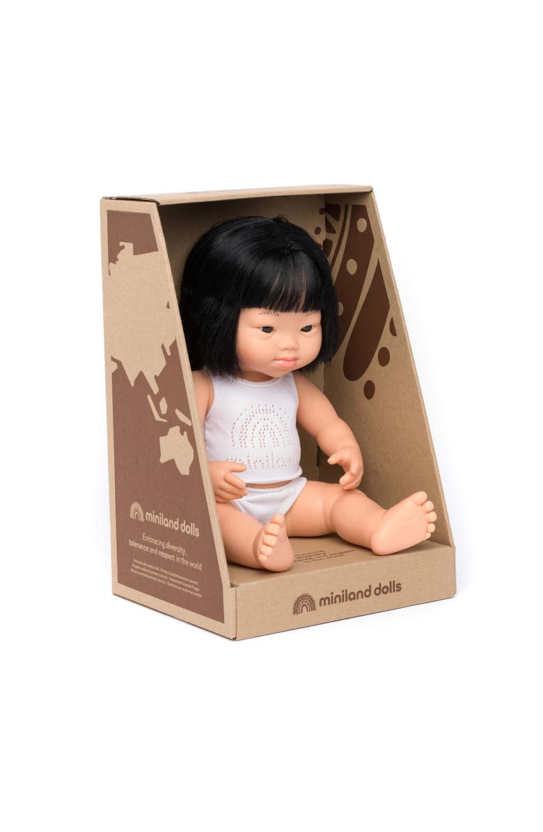 Miniland Baby Doll Asian Girl With Down Syndrome 15'', Alternate, color, Medium Light Skin