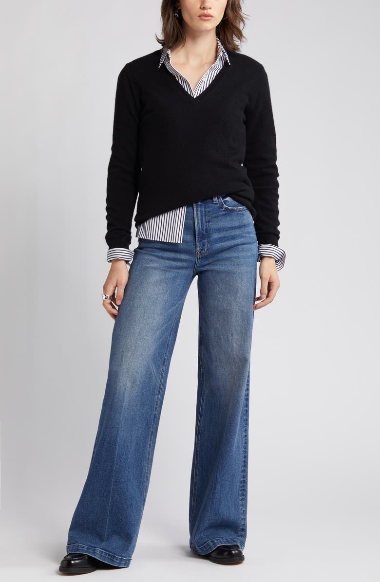 Nordstrom Cashmere V-Neck Sweater, Main, color,