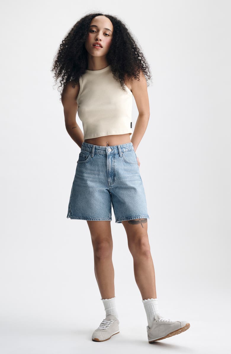 Brooklyn Industries High Waist Denim Shorts, Alternate, color, Bleached Everyday De
