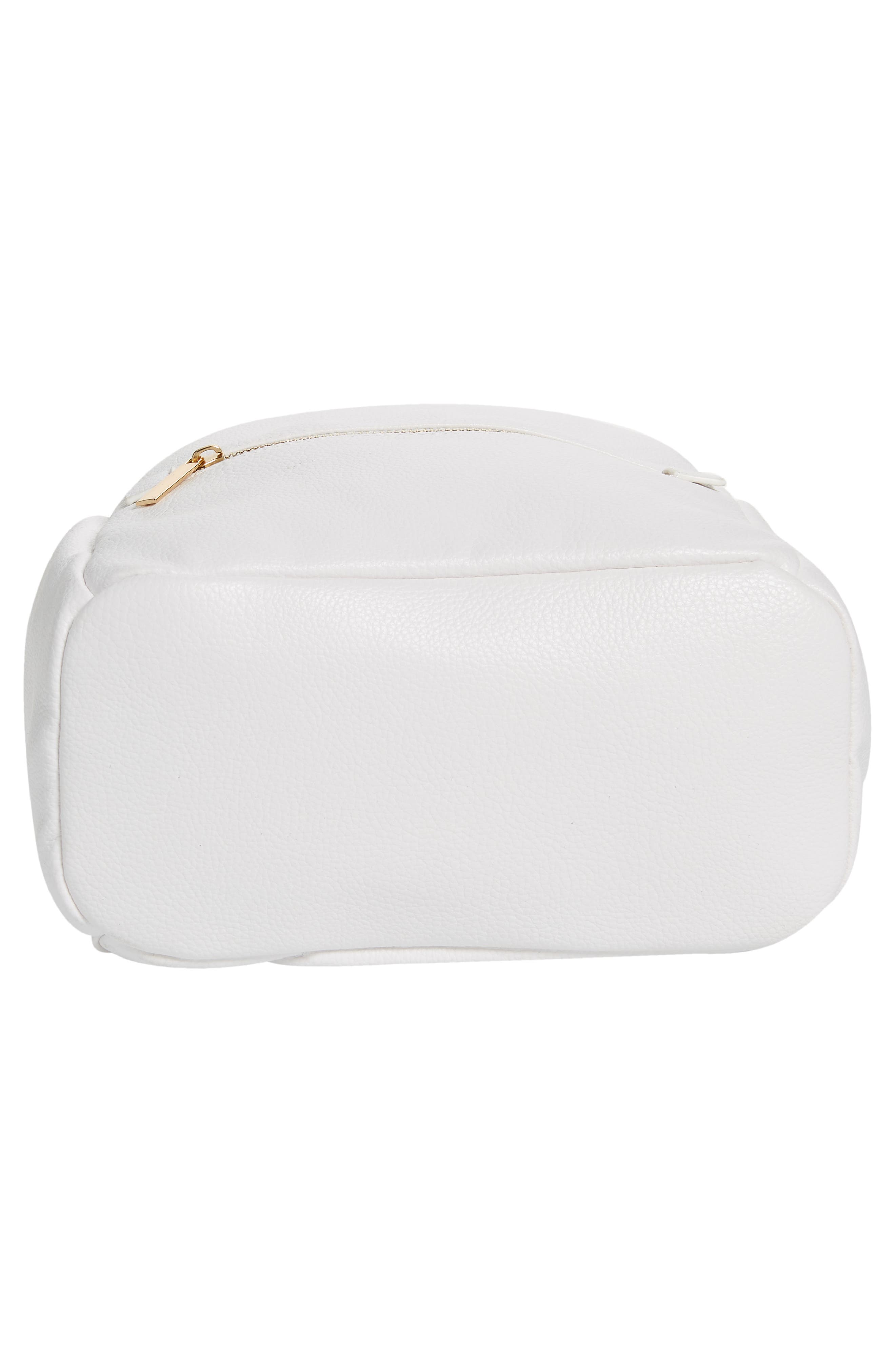 Isabella Vegan Leather Organizational Backpack, Alternate, color, WHITE