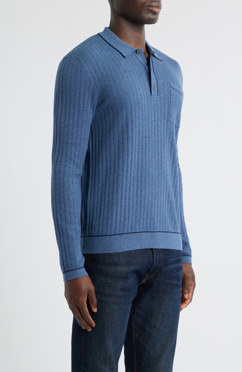 Rails Fenton Cotton Polo, Alternate, color, Blue Melange