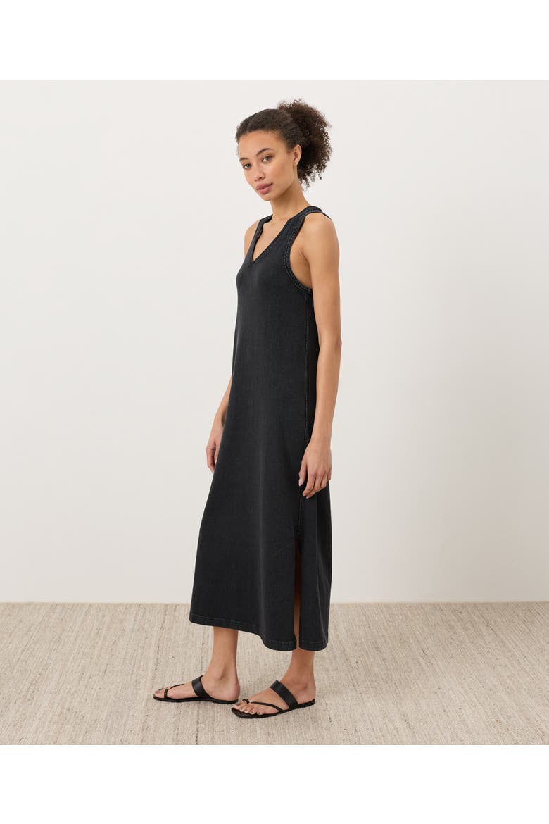 Organic Cotton Weekends Tank Dress, Alternate, color, Washed Black