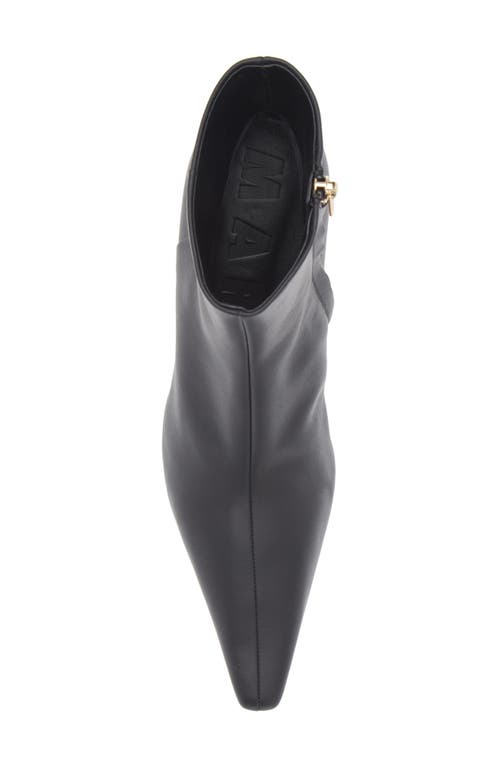 Marni Black Leather Ankle Boots Black In Black