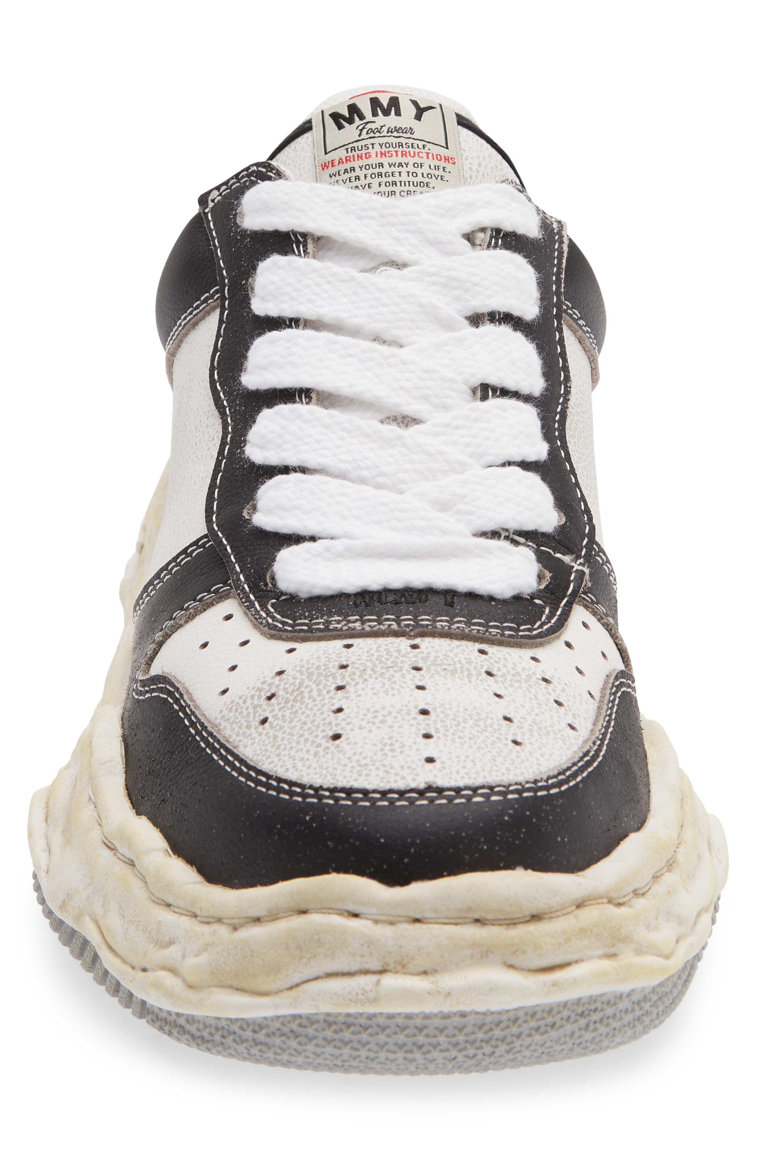 Maison MIHARA YASUHIRO Wayne OG Sole Leather Sneaker, Alternate, color, Black/ White