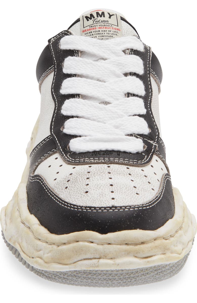 Maison MIHARA YASUHIRO Wayne OG Sole Leather Sneaker, Alternate, color, Black/ White