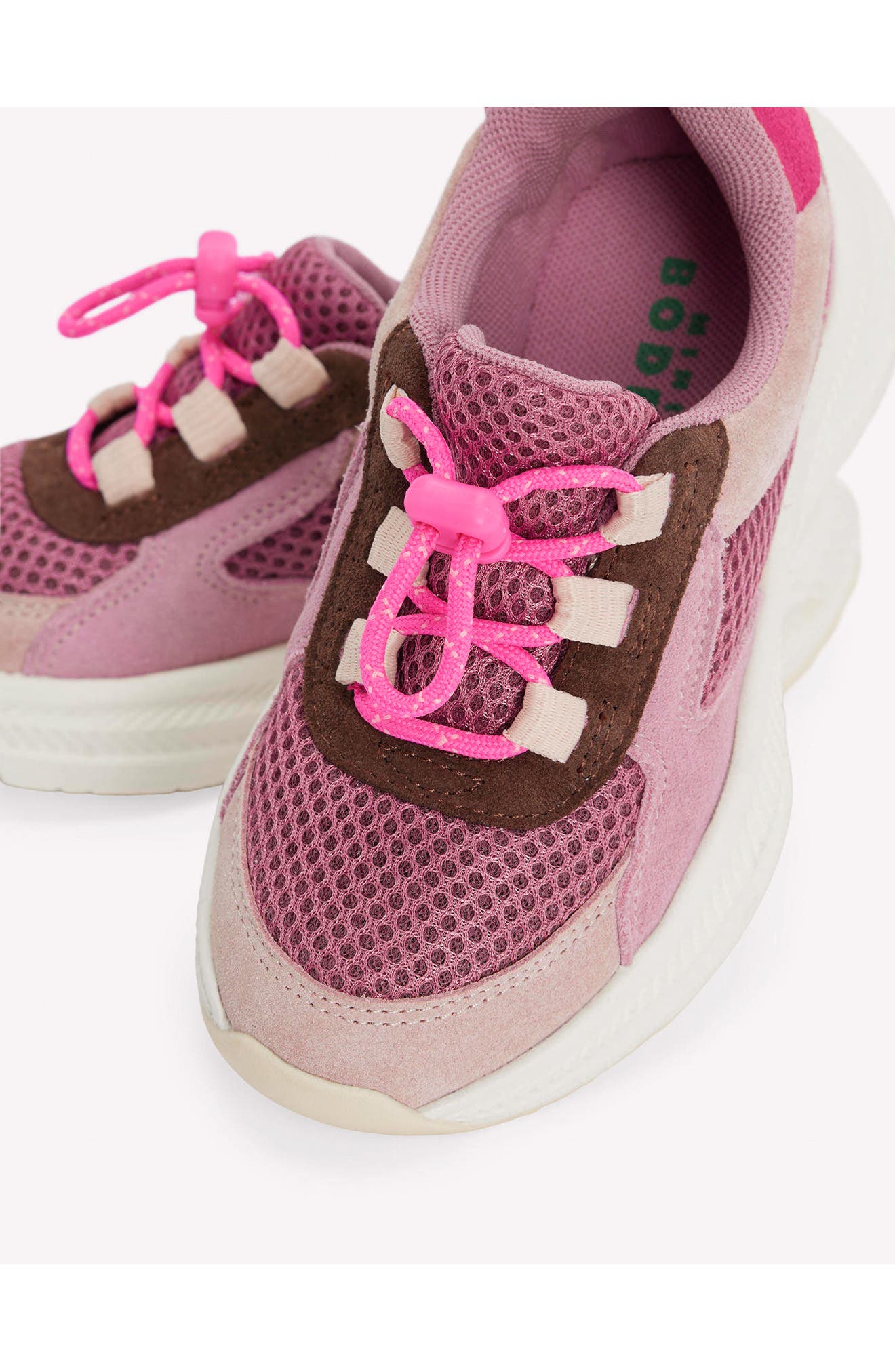 Kids' Sporty Trainer Leather Sneaker, Alternate, color, PINK HEATHER