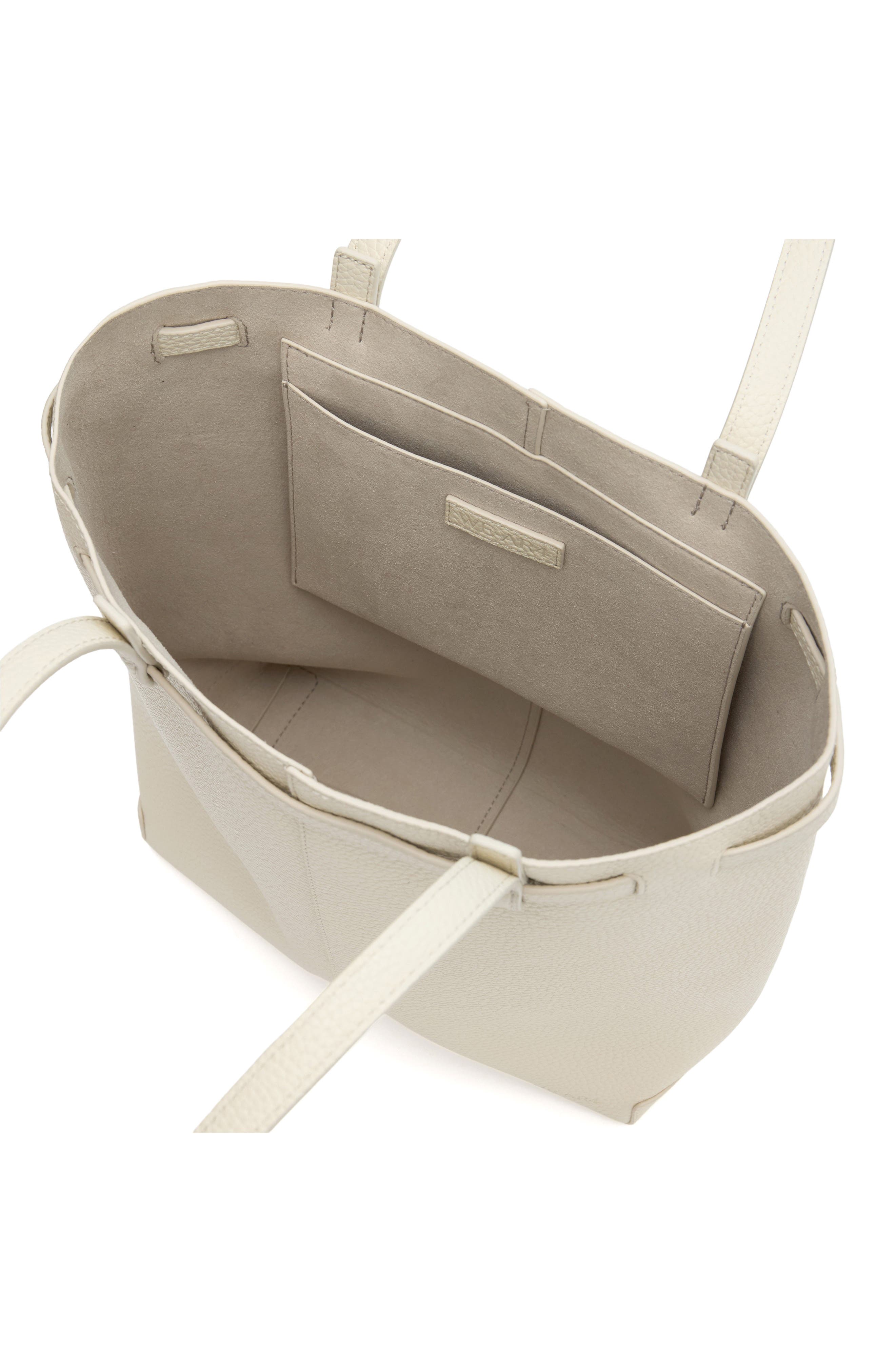 The Roxie Leather Tote, Alternate, color, COTTON WHITE