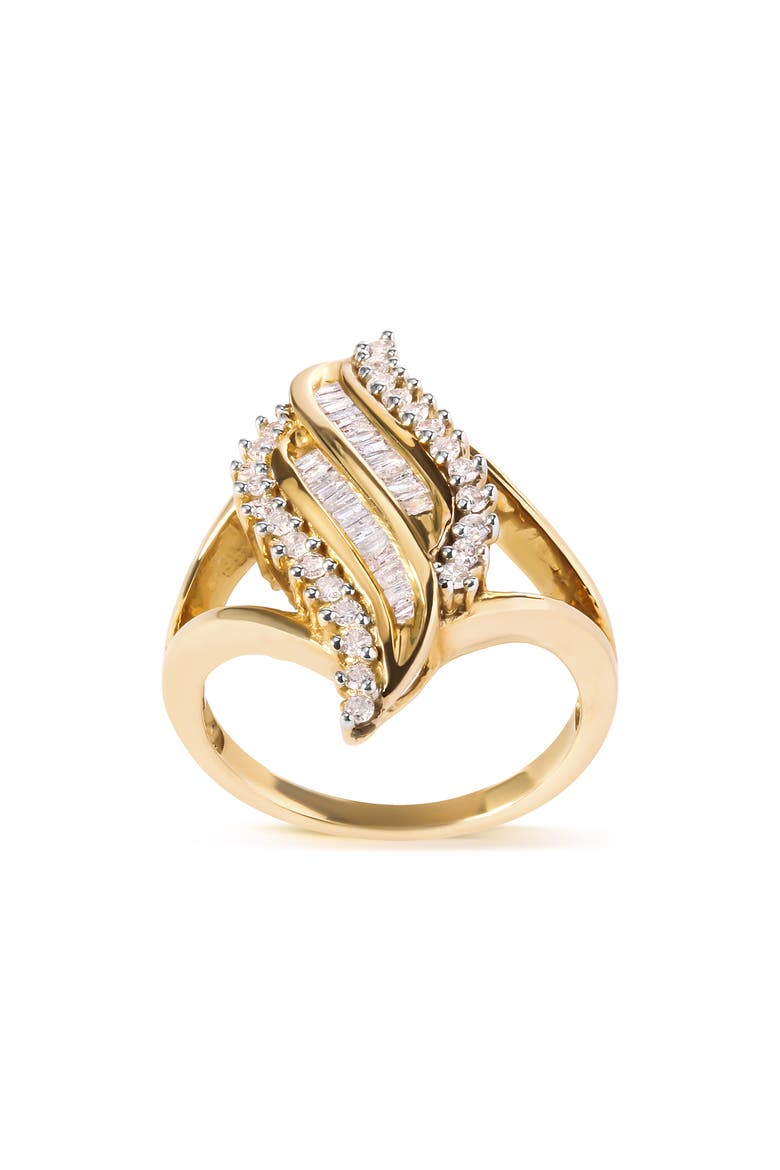 10K Yellow Gold 1/2 Cttw Diamond Cocktail Ring, Main, color, Yellow
