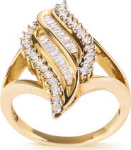 Haus of Brilliance 10K Yellow Gold 1/2 Cttw Diamond Cocktail Ring