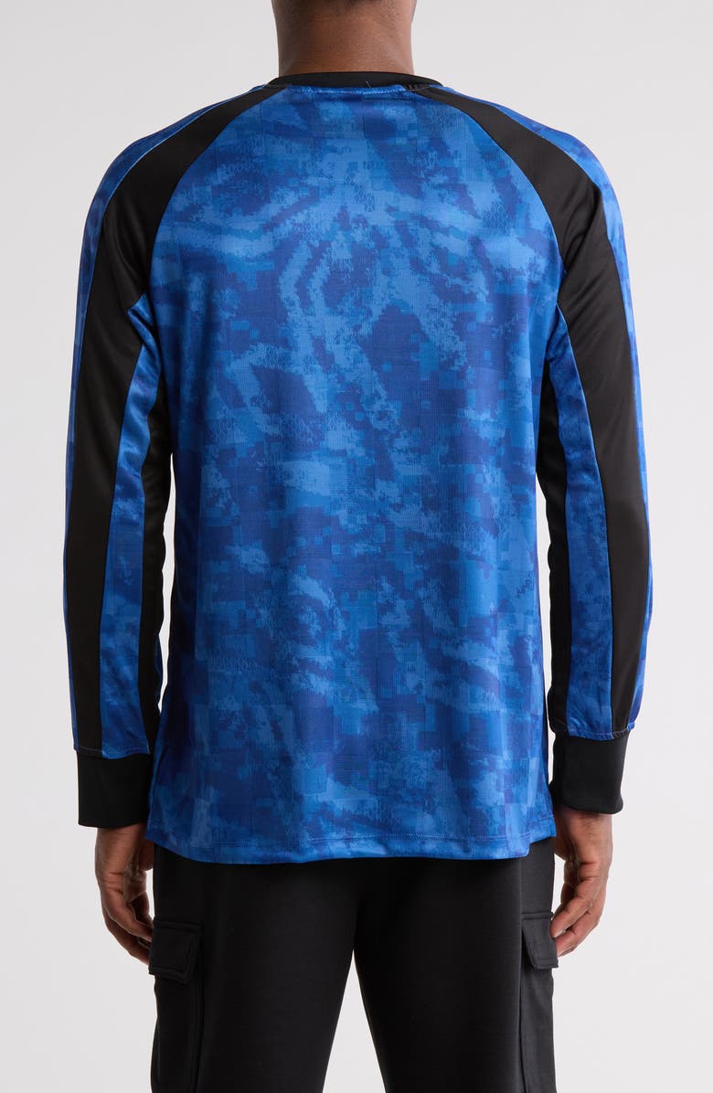 Umbro Long Sleeve Football Jersey, Alternate, color, Classic Blue/ Black