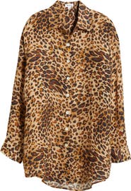 Vitamin A® Playa Oversize Linen Cover-Up Shirt