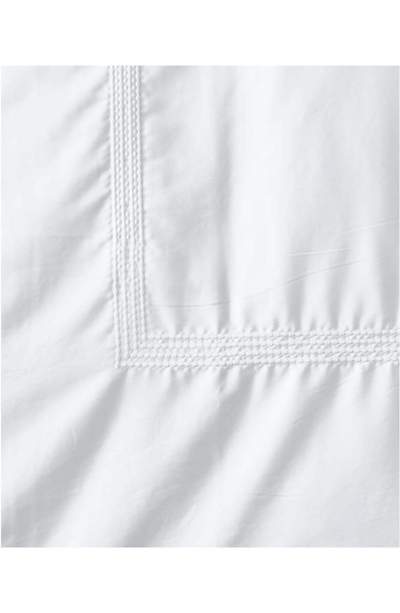 Lands' End 400 Thread Count Premium Supima Cotton No Iron Sateen Embroidered Duvet Bed Cover, Alternate, color, White Dots