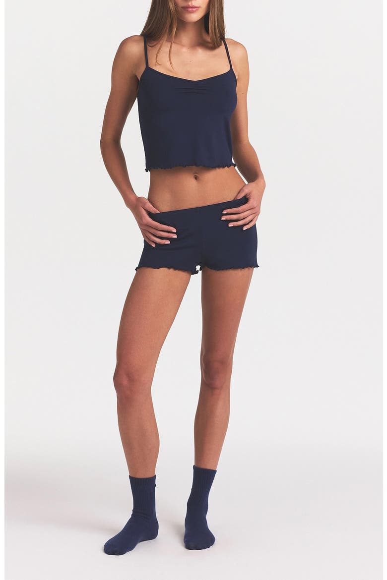 Sleep Camisole and Shorts Set, Main, color, NAVY