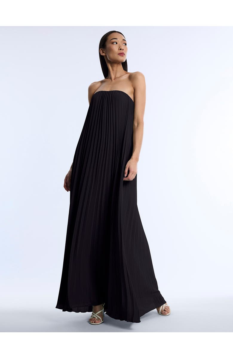 BCBGMAXAZRIA Pleated Gown, Alternate, color, Black