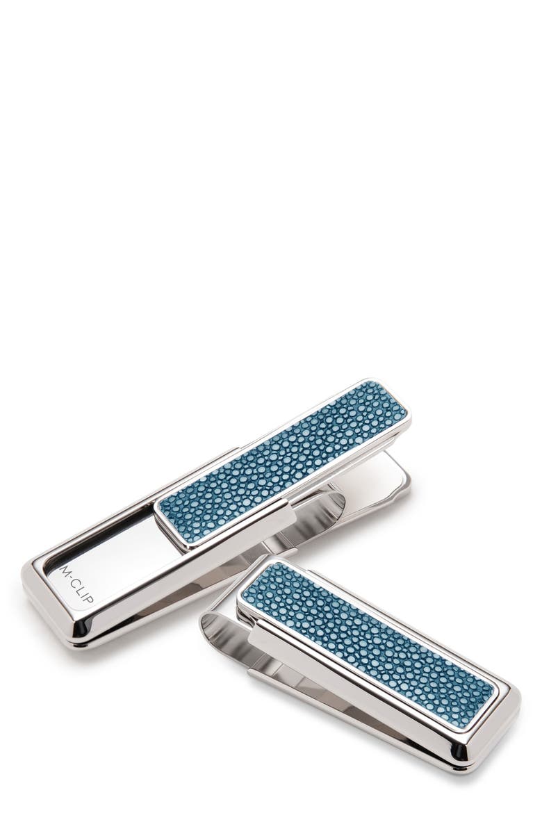 'Stingray' Money Clip, Main, color, DARK BLUE
