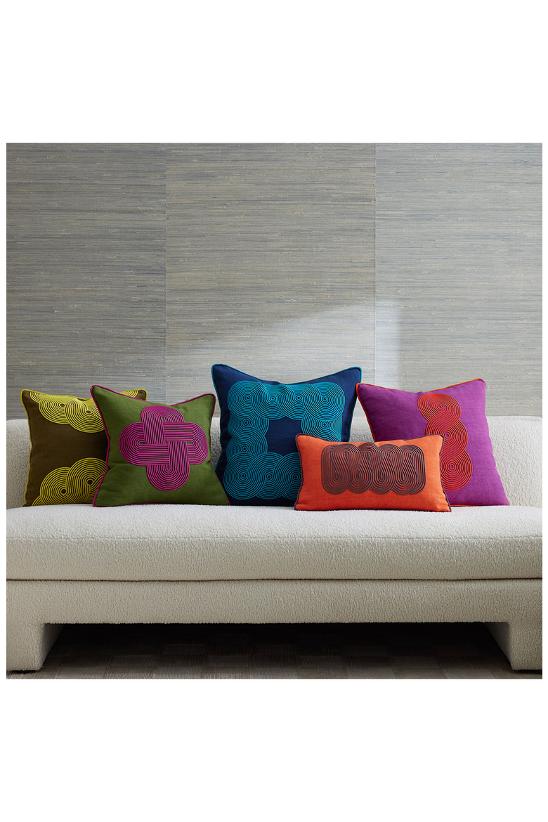 Pompidou Pillow, Alternate, color, Avocado Half Circles