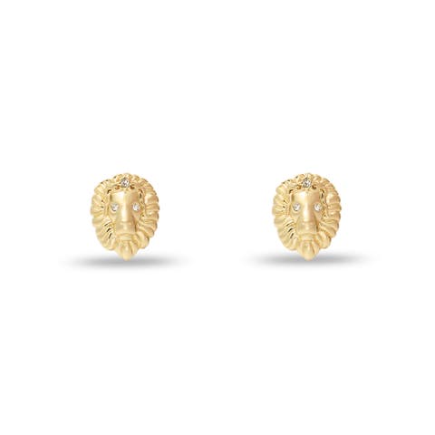 Leo Zodiac Stud Earrings