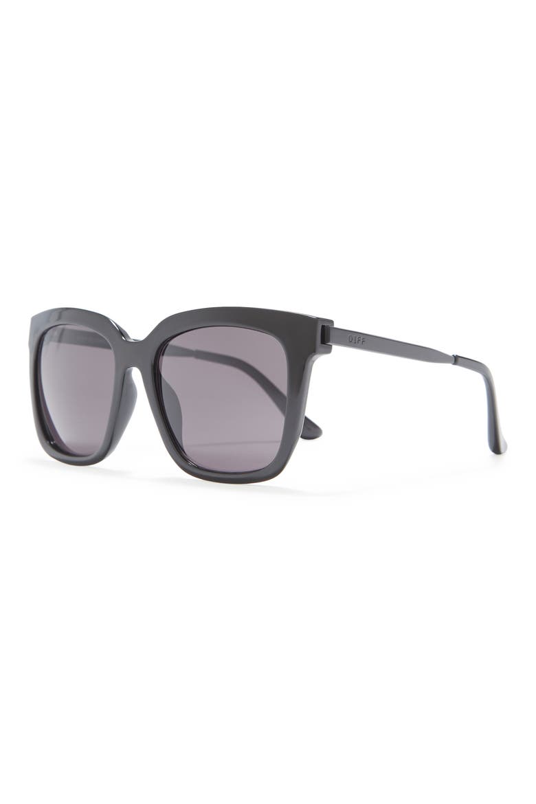 Hailey 54mm Square Sunglasses, Alternate, color, BLACK/ GREY