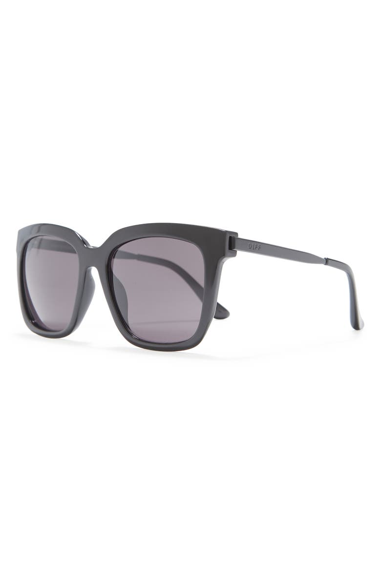 DIFF Hailey 54mm Square Sunglasses, Alternate, color, Black/ Grey