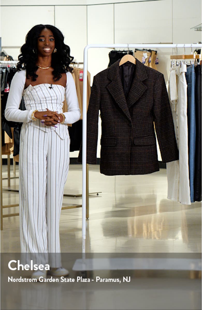 Plaid One-Button Blazer, sales video thumbnail