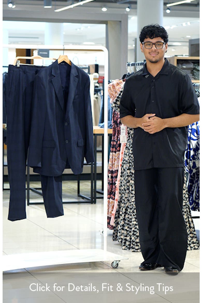 Anders Classic Fit Navy Shadow Plaid Virgin Wool Suit video