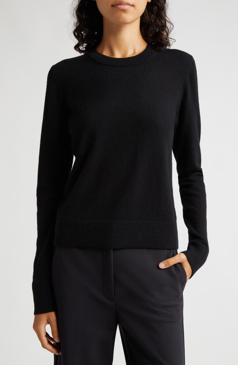 Vince Classic Crewneck Cashmere Sweater, Main, color, Black