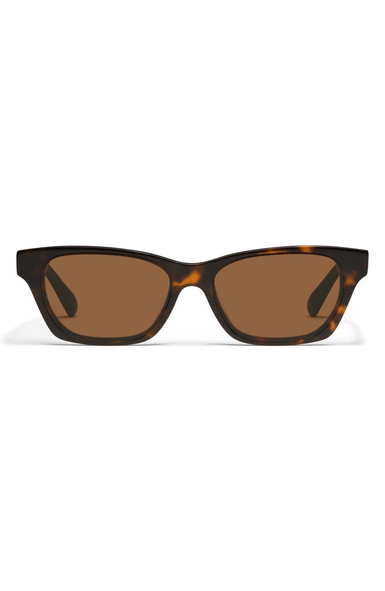 QUAY In the City 55mm Square Sunglasses, Main, color, Dark Tort/ Brown