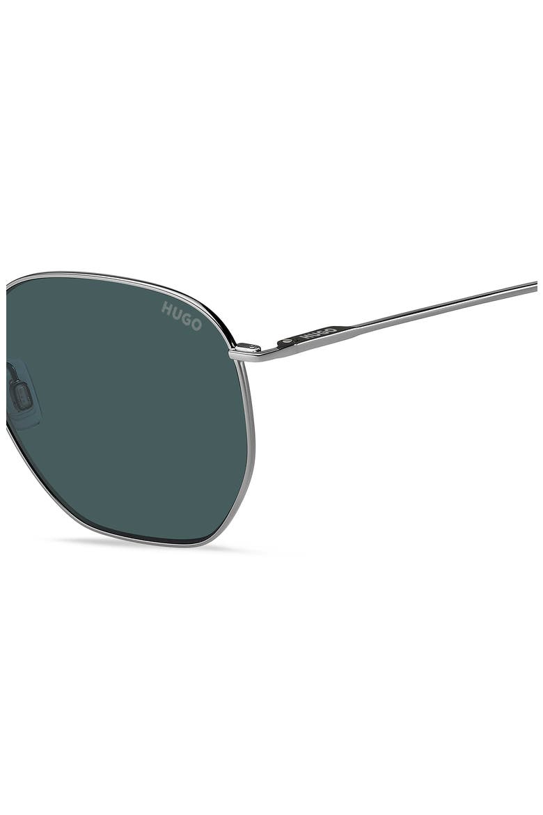HG 1429/S 54mm Geometric Sunglasses, Alternate, color, RUTHENIUM/ GREEN
