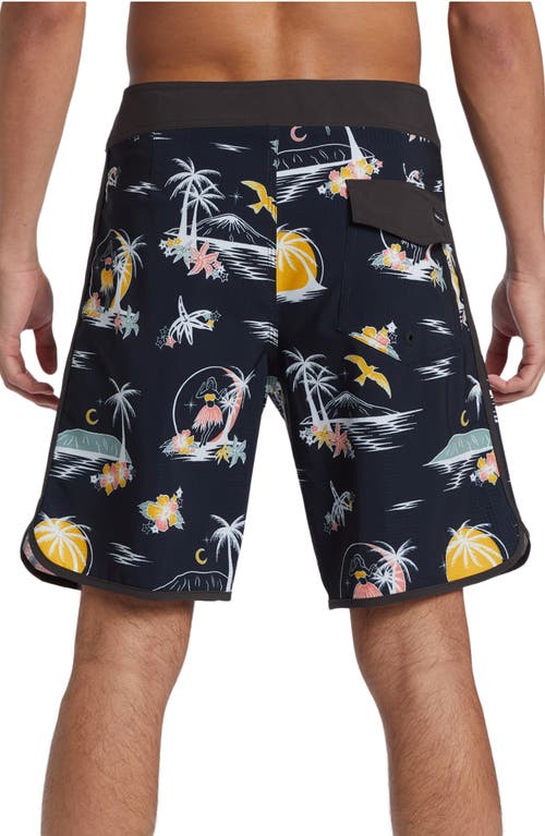 Quiksilver Highline Scallop Swim Trunks In Blue