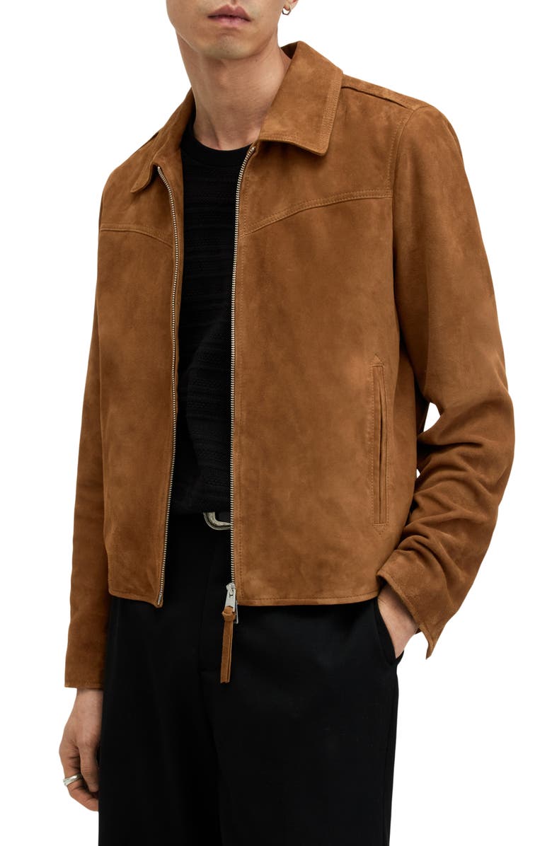 AllSaints Tanner Suede Jacket, Main, color, 