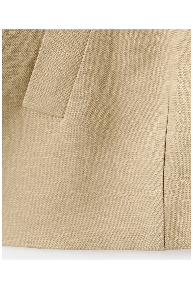 Linen Blend Jacket, Alternate, color, BEIGE
