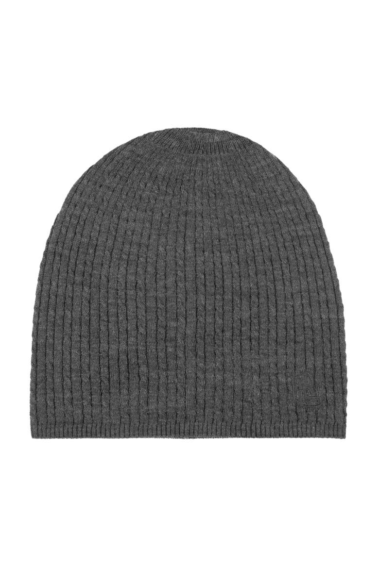 baby cable beanie, Main, color, medium flannel hthr