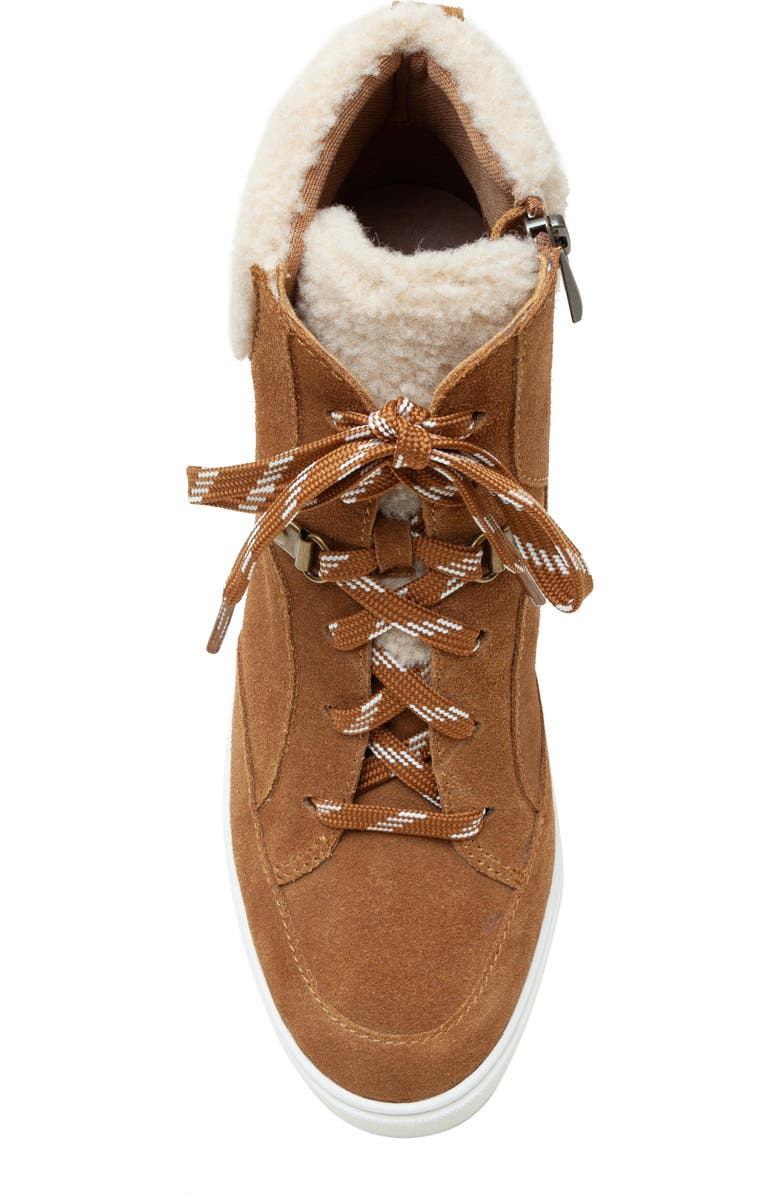 Linea Paolo Arden Wedge Sneaker, Alternate, color, Nutmeg/ Ivory