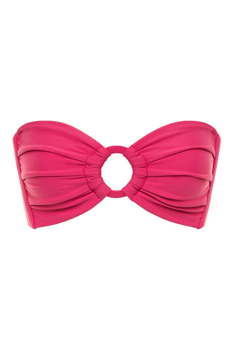 Tori Bandeau Bikini Top, Alternate, color, RASPBERRY