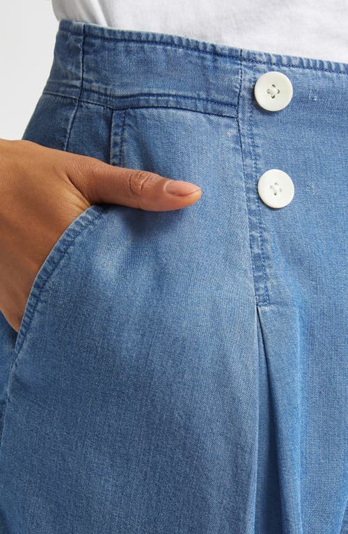 Derek Lam 10 Crosby Milie Pleated Denim Shorts