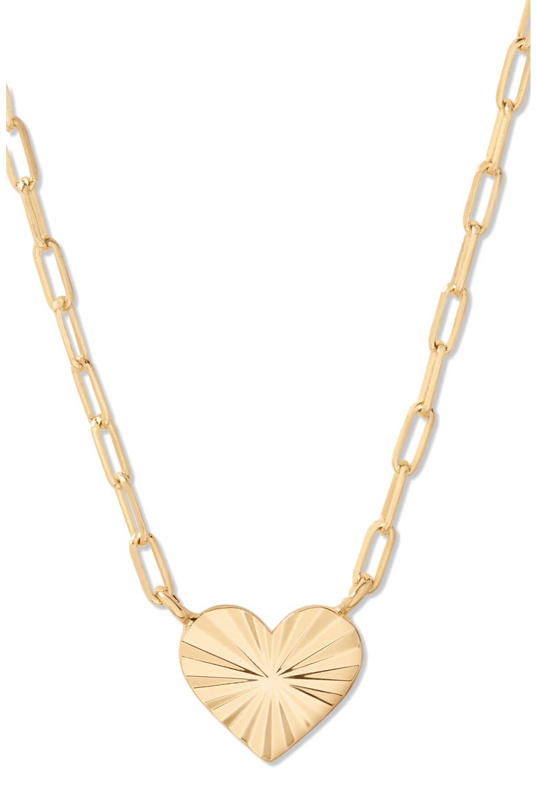 Romy Heart Pendant Necklace, Main, color, GOLD