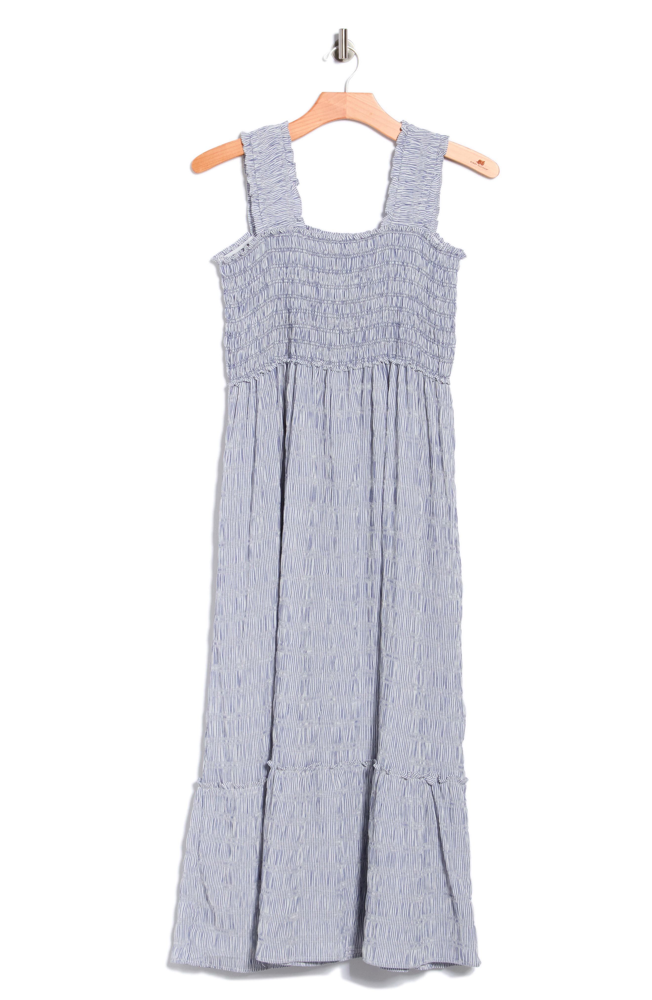 MAX STUDIO Smocked Bodice Tiered Sundress