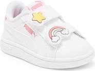 PUMA Kids' Smash Badges Dual Strap Sneaker