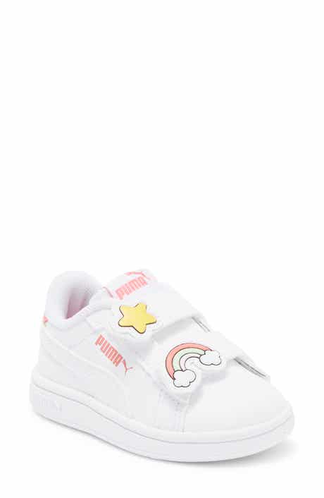 PUMA Kids' Smash Badges Dual Strap Sneaker
