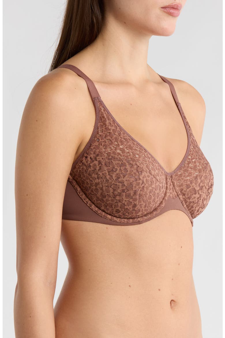 Norah Comfort Underwire Bra, Alternate, color, WILD BROWN