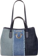 True Religion Frayed Denim Horseshoe Tote