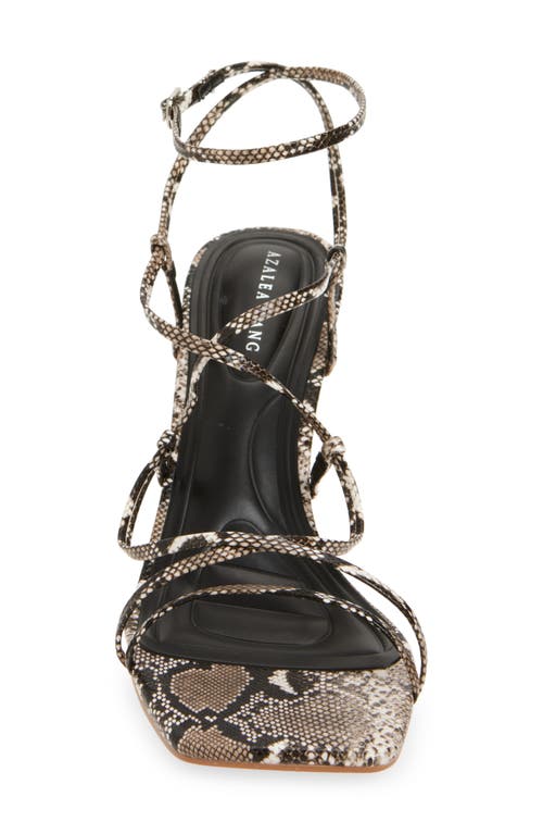 Azalea Wang Kaylin Ankle Strap Sandal In Snake
