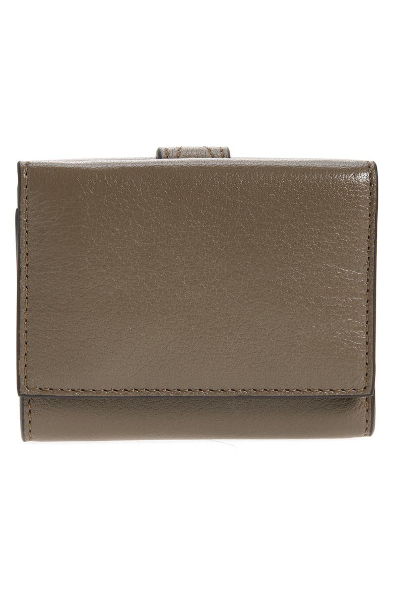 Mini Paddington Grained Leather Trifold Wallet, Alternate, color, FLANNEL GREY