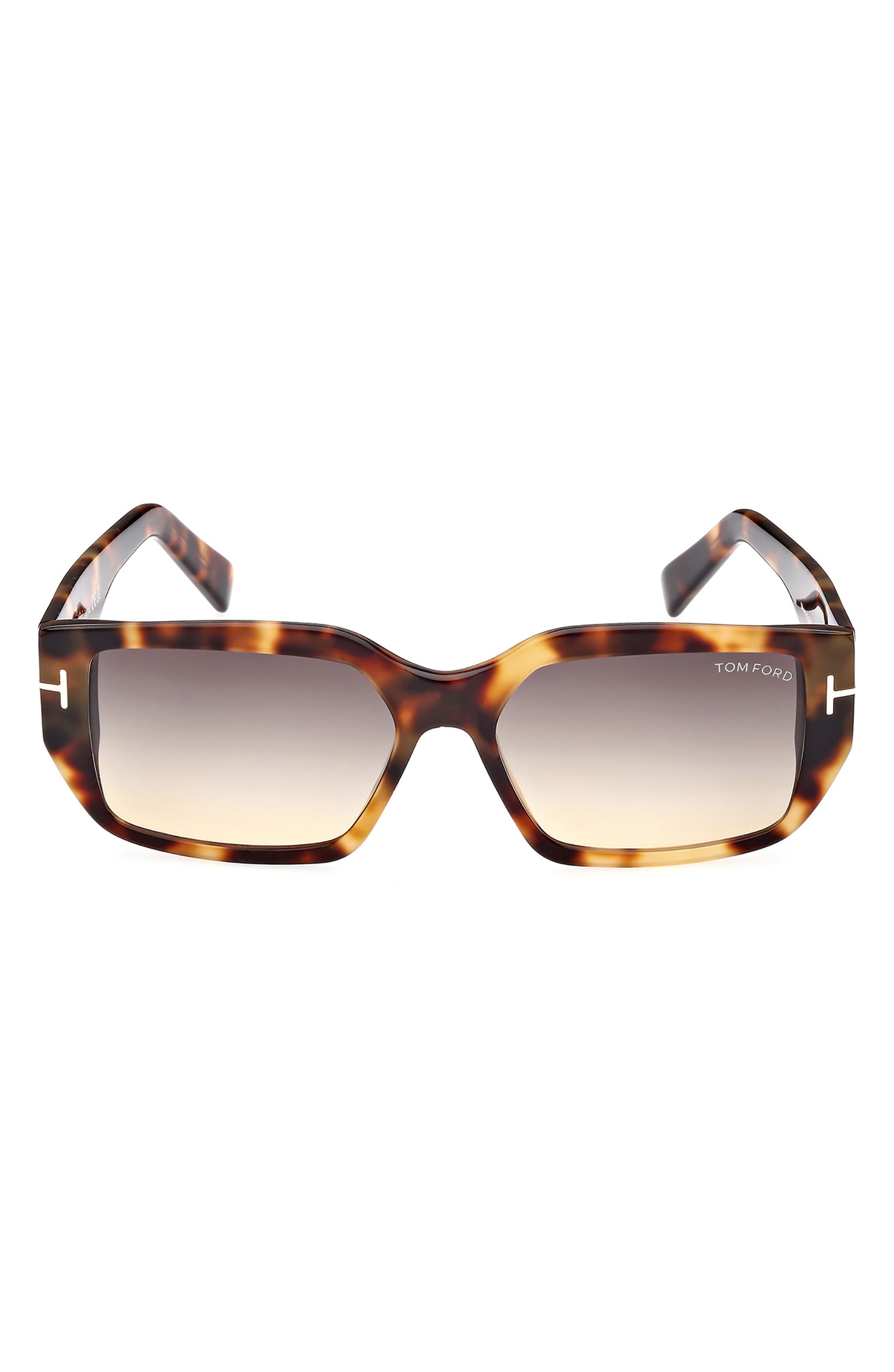 TOM FORD Andres 56mm Square Sunglasses