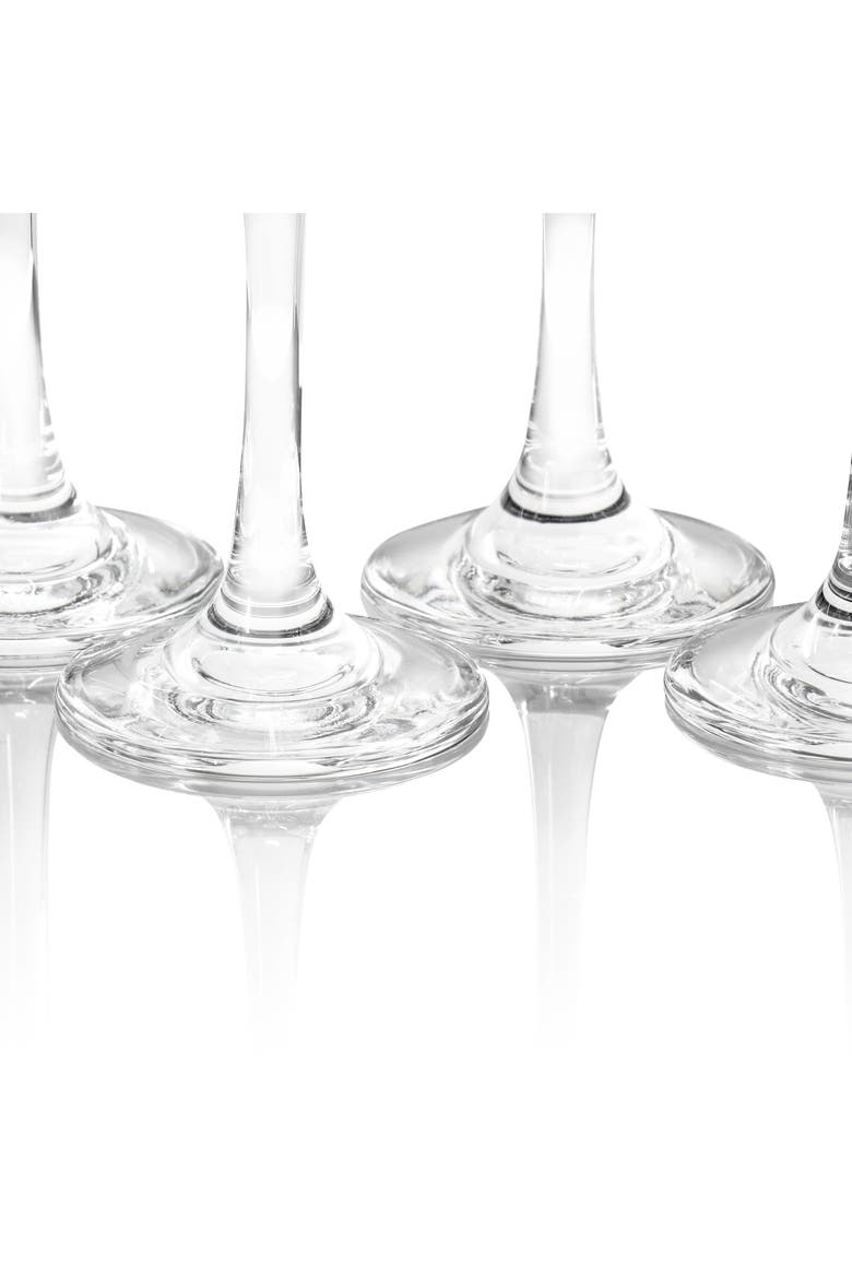 Belinni 4 Piece 6.4oz Fluted Champagne Glass Set, Alternate, color, Clear