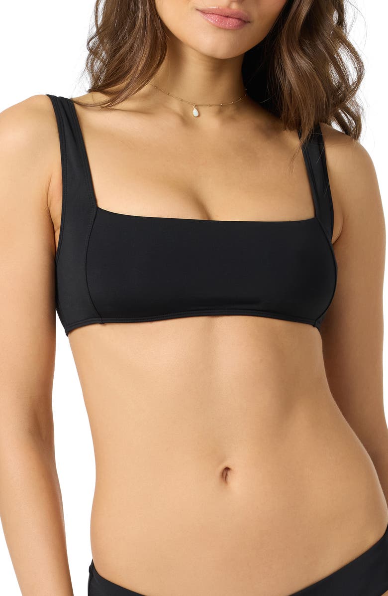 O'Neill Saltwater Solids Westwater Bikini Top, Main, color, Black
