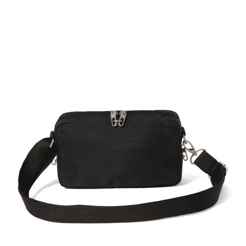Baggallini Securtex Anti-theft Treasure Crossbody Bag In Black